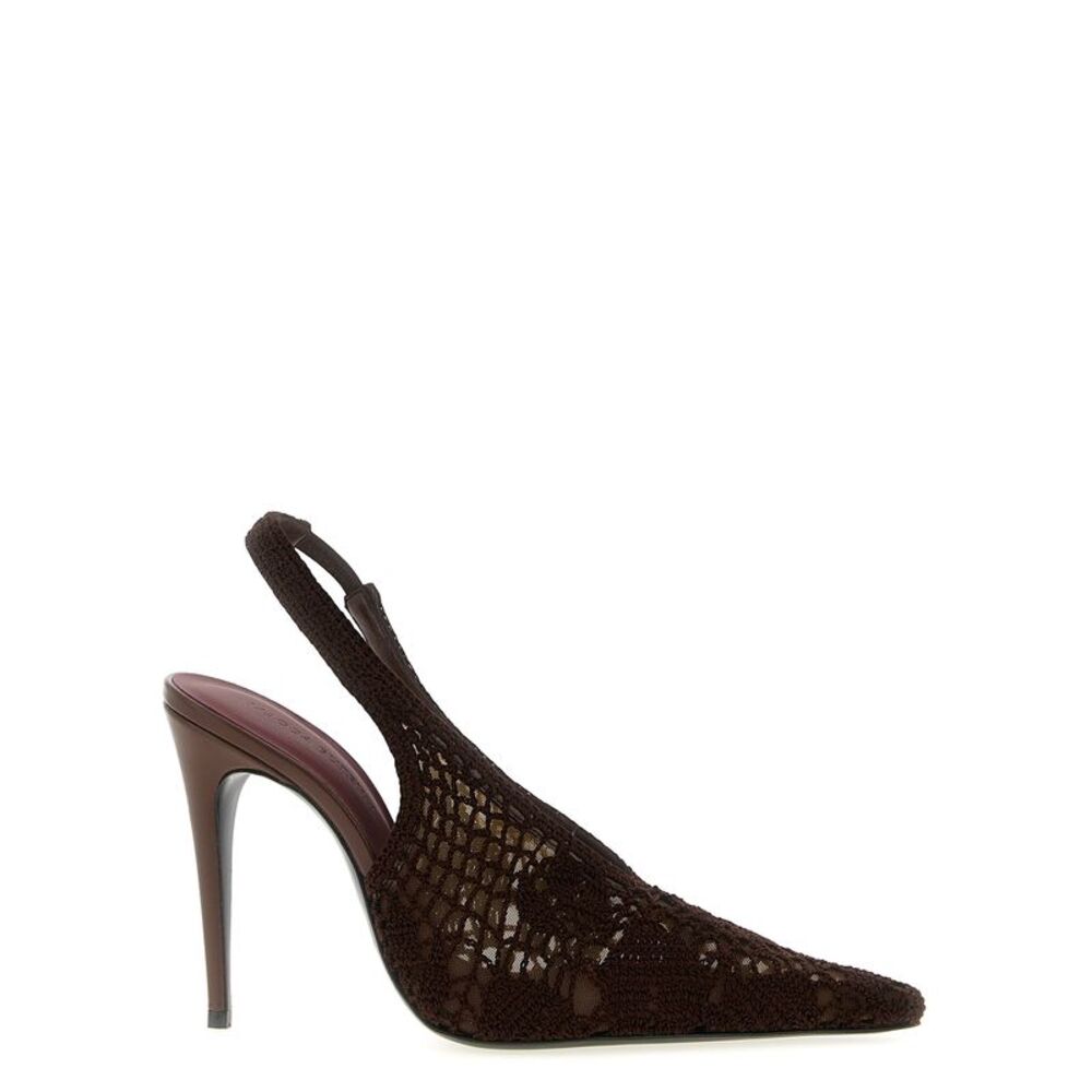 Magda Butrym Brown Cotton High Heel Women's Pumps